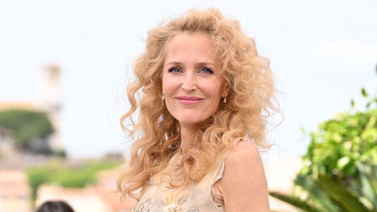 Gillian Anderson Wears Dramatic Curls at the Cannes Film Festival