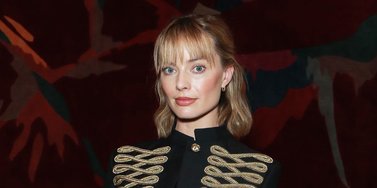 Margot Robbie Means Business in This Elaborate McQueen Military Jacket