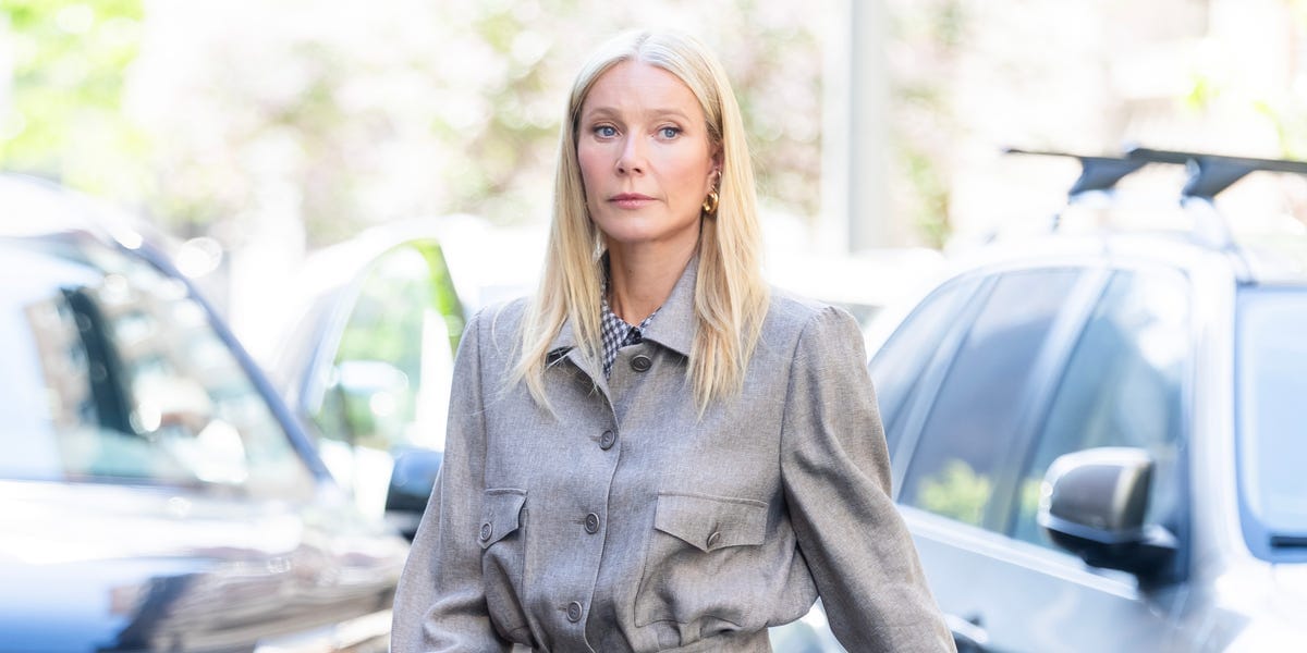 Gwyneth Paltrow Pairs a Vintage-Inspired Skirt Suit With the Hottest Heels of the Moment