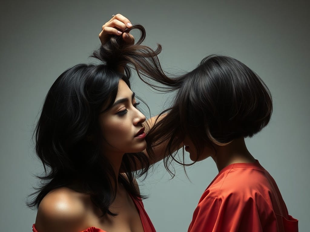 Young Women Cut Their Hair In Solidarity For Mahsa Amini