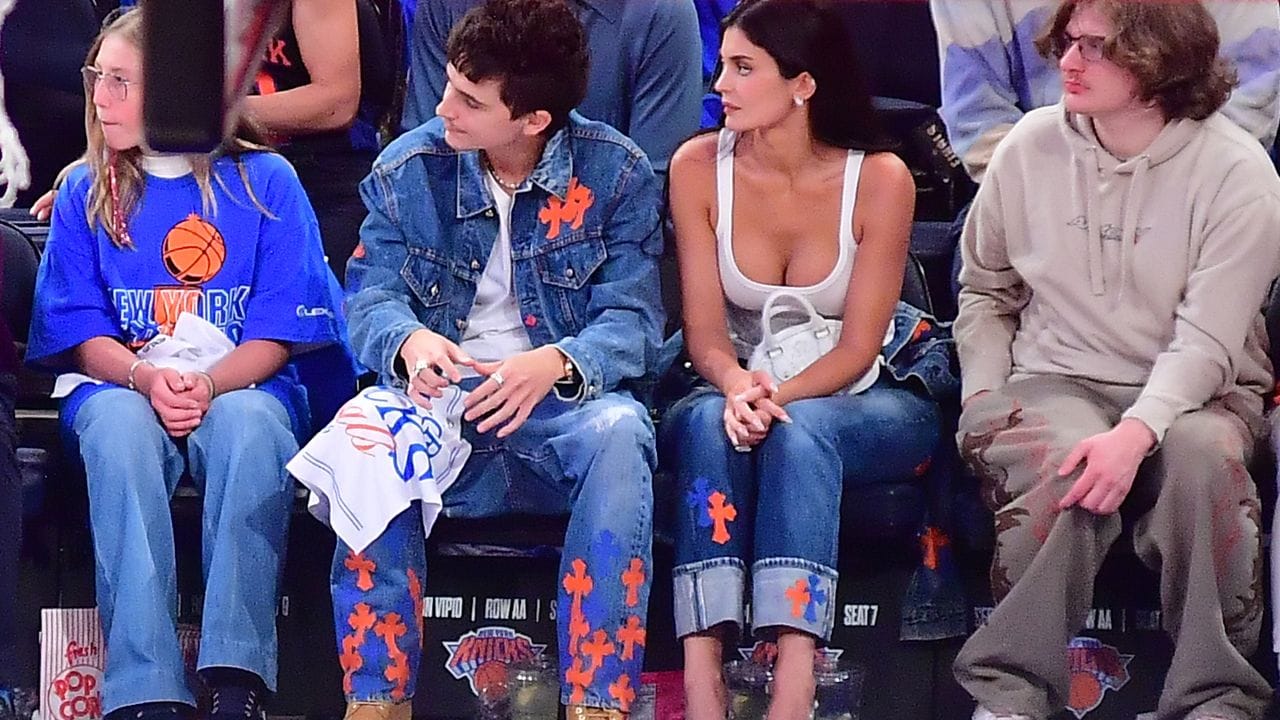 Kylie Jenner and Timothée Chalamet Are Love’s Young (Denim) Dream for the Knicks
