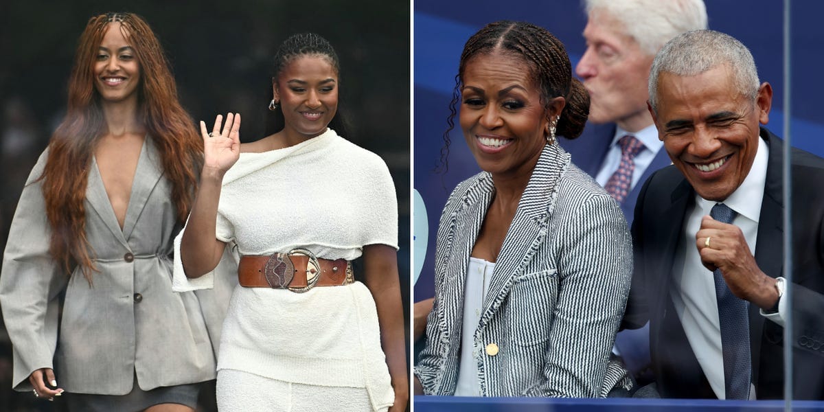 Michelle and Barack Obama Make a Rare Joint Appearance With Daughters Malia and Sasha