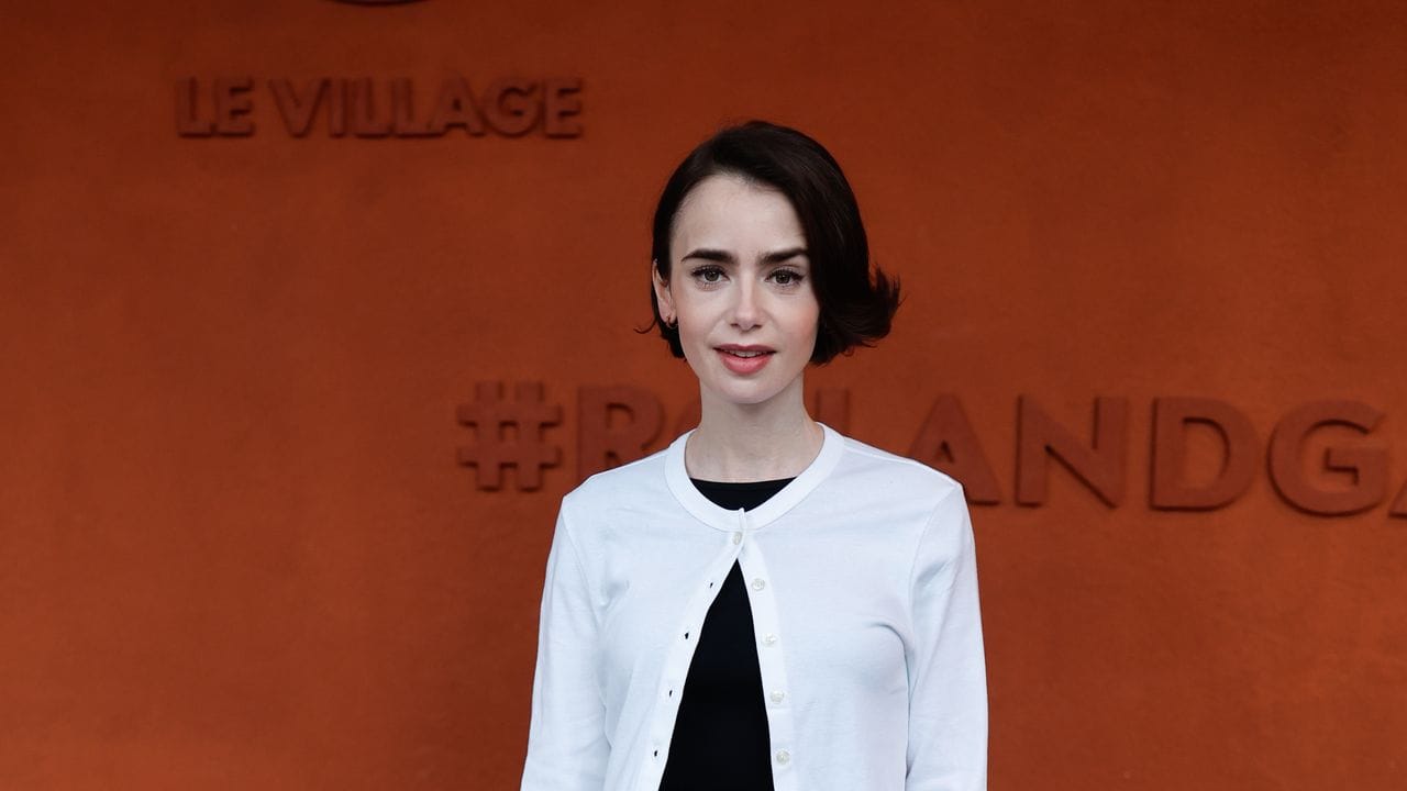 Forget Ballerinas, The Jazz Shoe Is Now Lily Collins’s Preferred French-Girl Flat