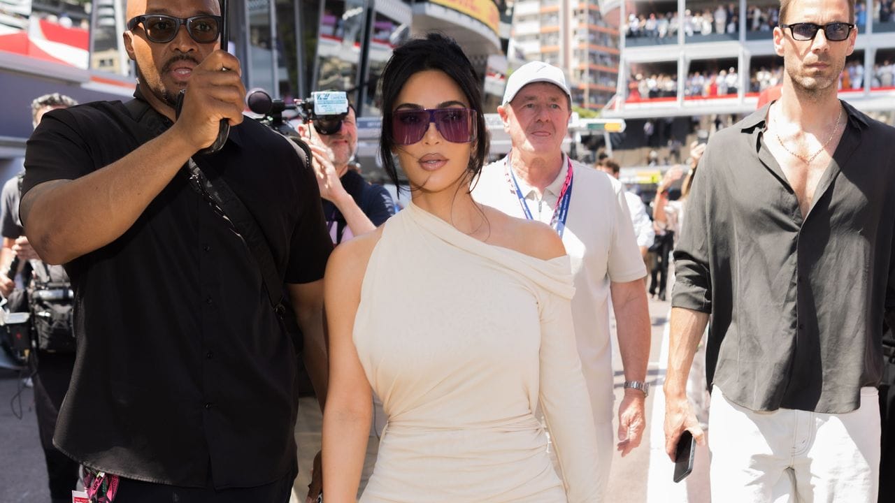 Kim Kardashian Cheers on Lewis Hamilton at the Monaco Grand Prix in Style