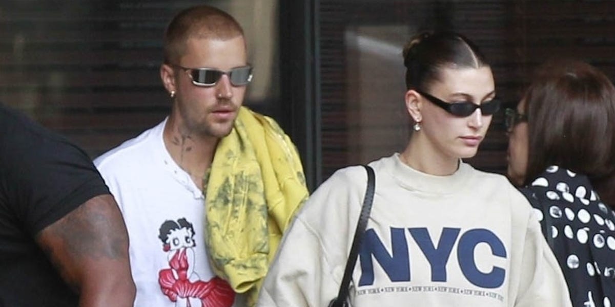 Hailey Bieber Styles Her Vintage NYC Merch With Minimalist Staples