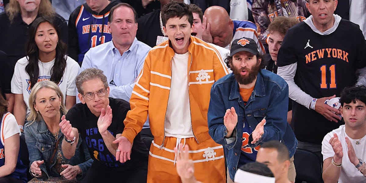 Timothée Chalamet’s Orange Chrome Hearts Set Was the Best Part of Last Night’s Knicks Game