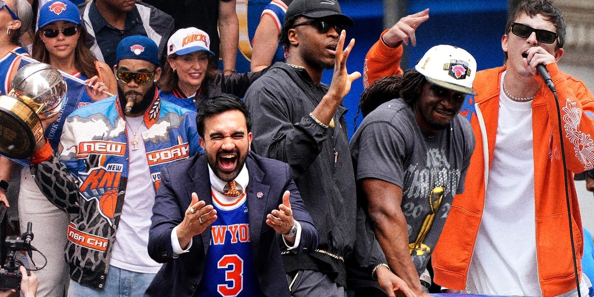 This Morning’s New York Knicks Parade Was a Star-Studded Block Party