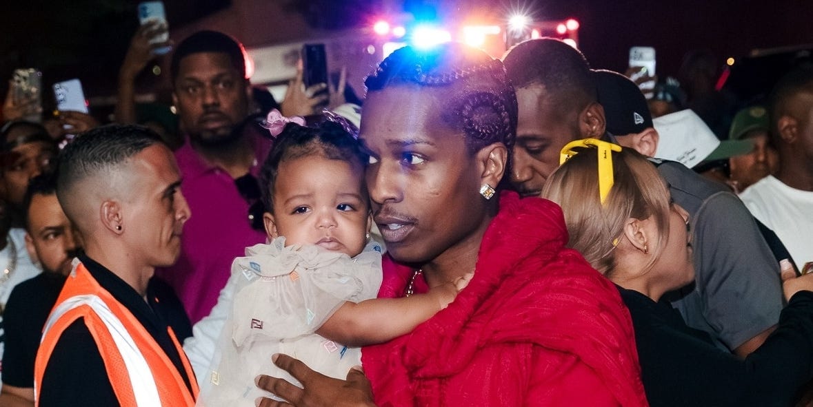 A$AP Rocky Takes His Tiny Fendi-Clad Daughter Out for a Night in NYC