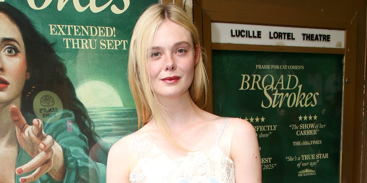 Elle Fanning Makes a Babydoll Dress Over Pants Look So Good