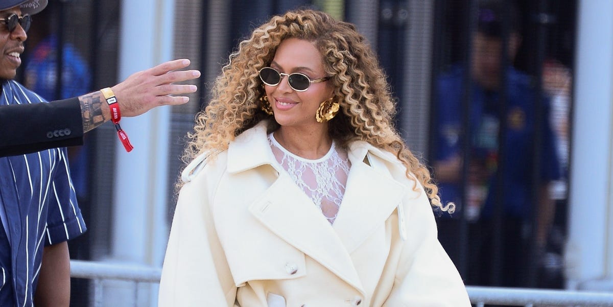 Beyoncé Reimagines the Game-Day Fit With a Sheer Lace Catsuit