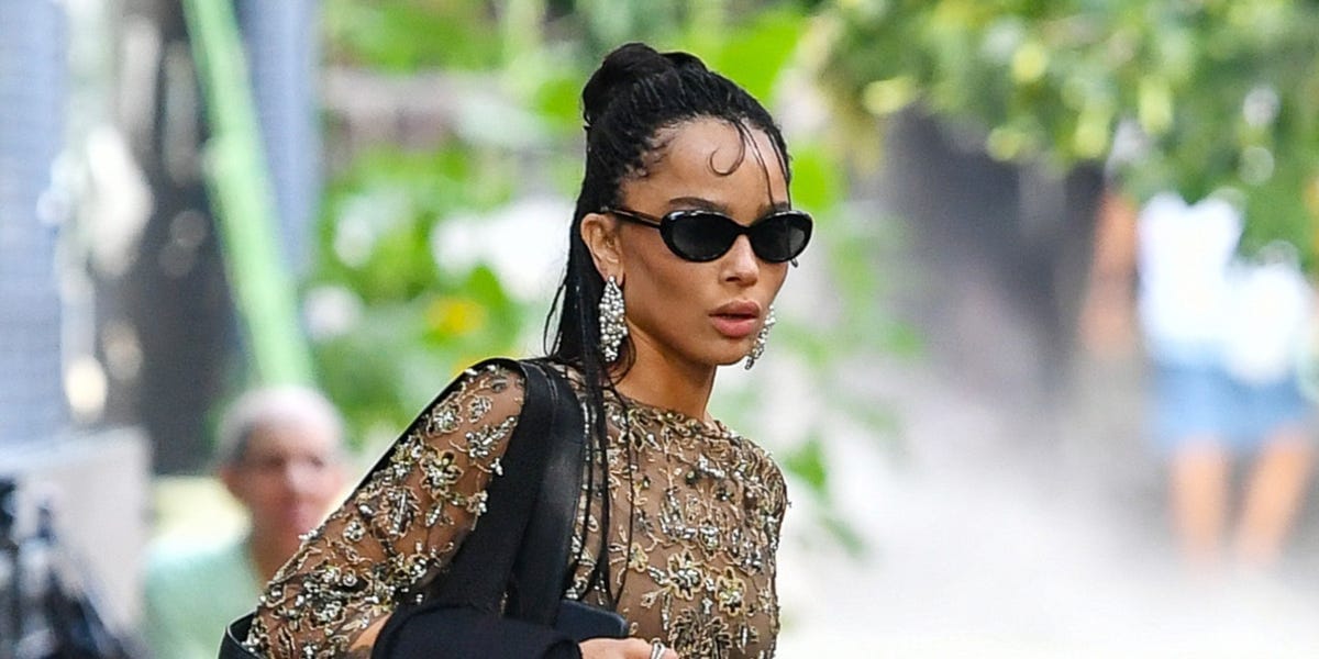Zoë Kravitz Makes an Unconventional Statement With Her Wedding-Guest Minidress