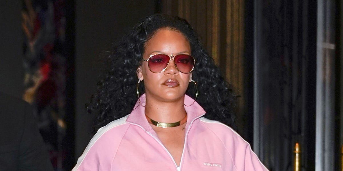 Rihanna’s Sporty Y2K Look Features a Cotton Candy-Pink Jacket and an Itty-Bitty Skirt