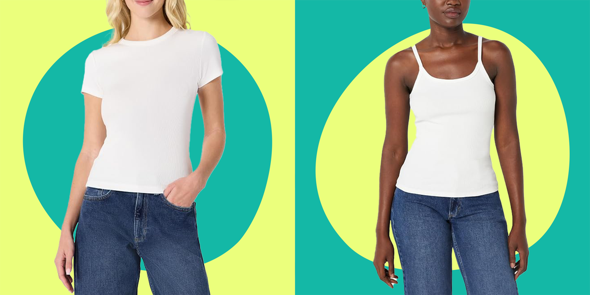 Our Editors Swear By Amazon Essentials for Affordable Basics—White Tees Start at $7