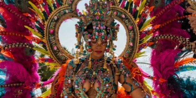 Rihanna Is a Feathered Spectacle at the Barbados Crop Over Festival