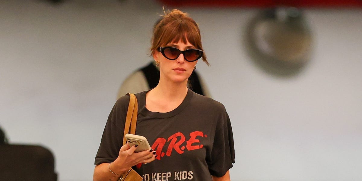 Dakota Johnson’s Cult-Classic Tee Adds a Bit of Irony to Her Casual LA Look