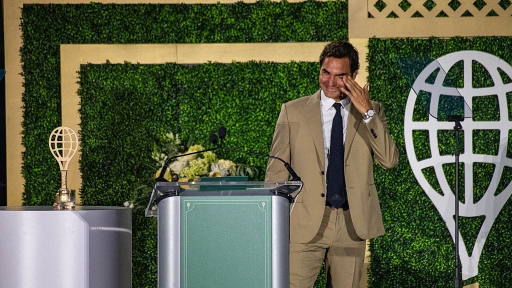Amidst Tears and Fanfare, Roger Federer Is Inducted Into The International Tennis Hall of Fame in Newport