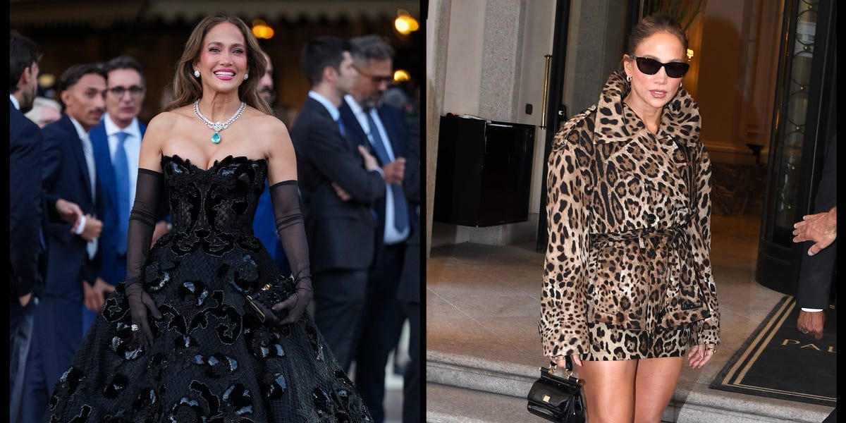 Jennifer Lopez Brings the Drama With Her Milan Fashion Week Streak