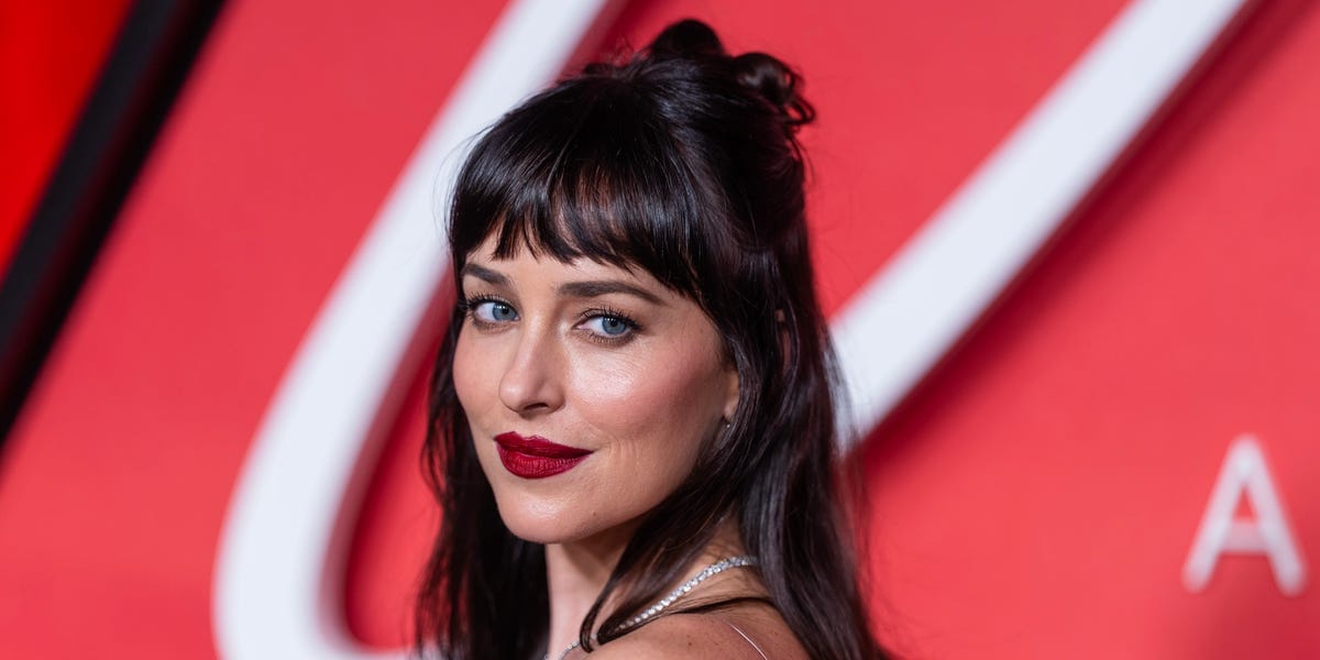 Dakota Johnson Channels Her Inner Showgirl in a Sparkly Tassel Calvin Klein Set