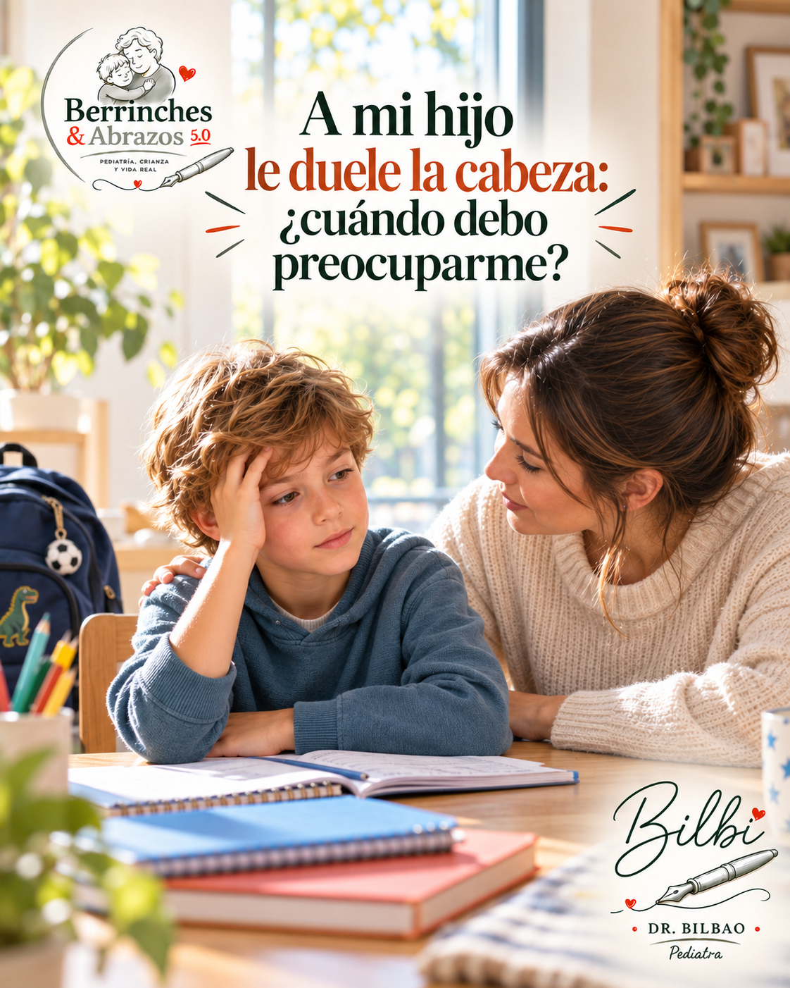 A mi hijo le duele la cabeza: ¿cuándo debo preocuparme?