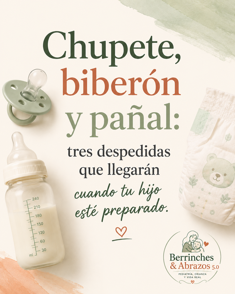 Chupete, biberón y pañal: tres despedidas que llegarán cuando tu hijo esté preparado