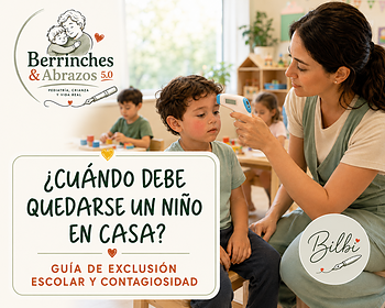 “Períodos de contagio infantil: Guía para familias”.