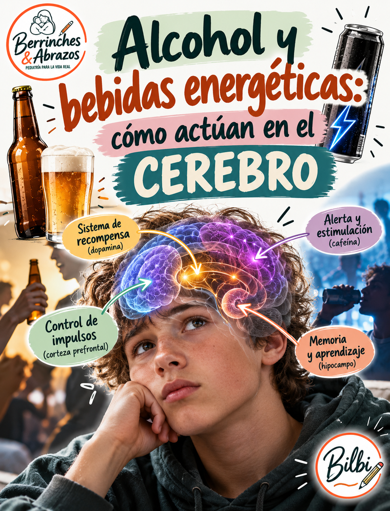 Alcohol y bebidas energéticas: cómo actúan en el cerebro adolescente (y por qué no son “solo bebidas”)