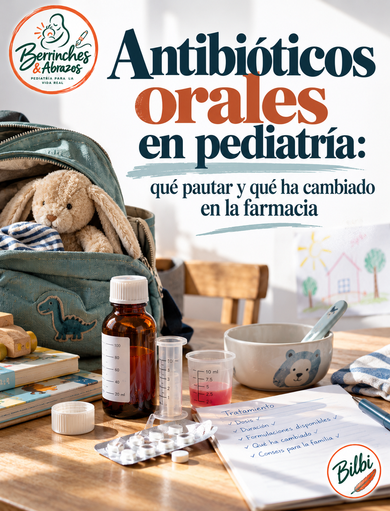 Antibióticos orales en pediatría: qué pautar y qué ha cambiado en la farmacia