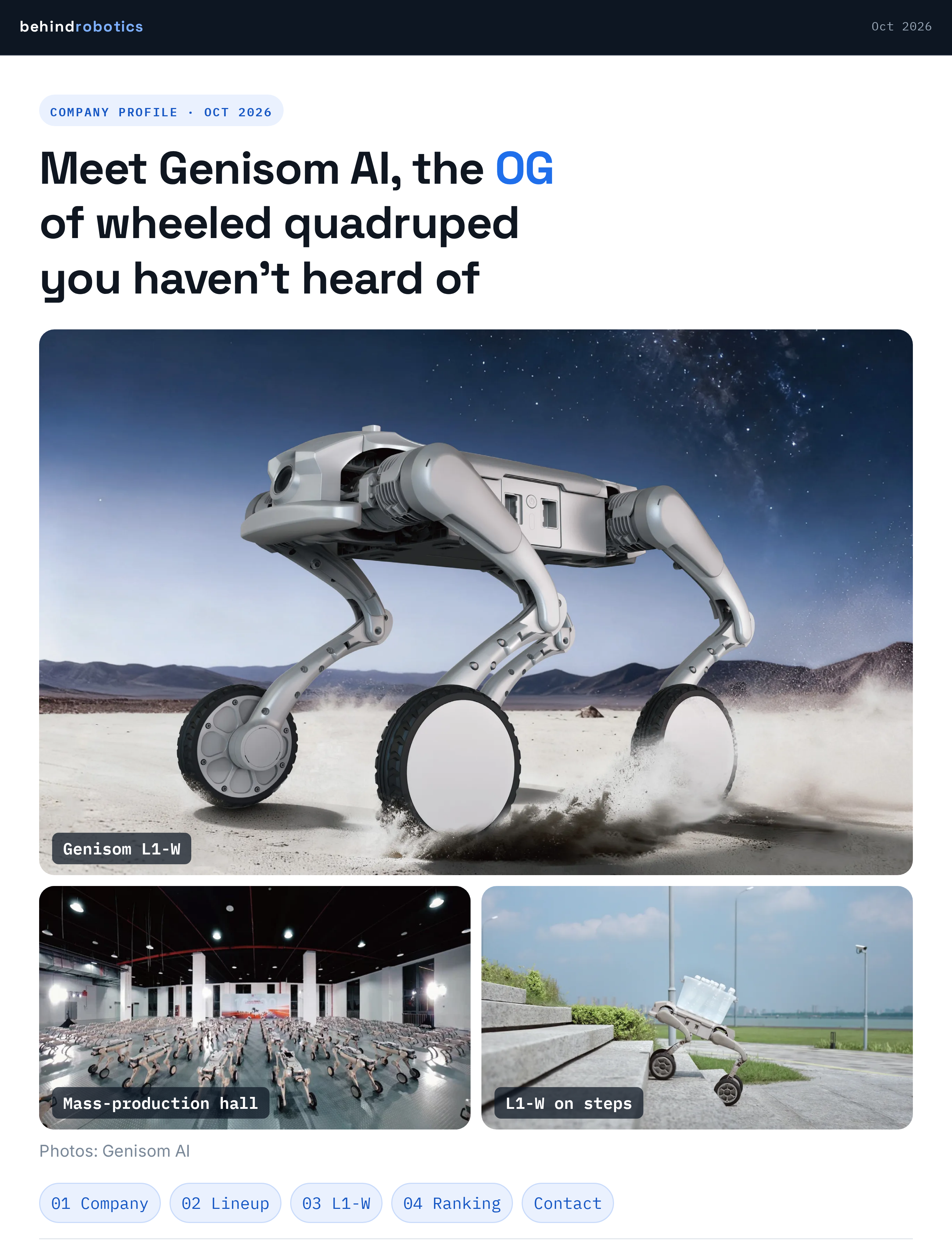 Meet Genisom AI, the OG of wheeled quadruped you haven't heard of