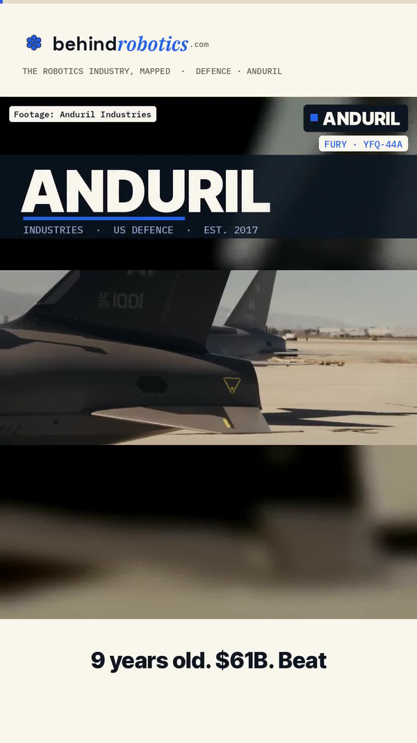 Anduril Fury close-up — behindrobotics Short