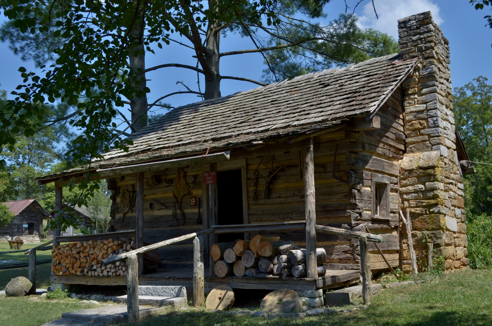 Mark Twain Family cabin at the Museum of Appalachia in East Tennessee.