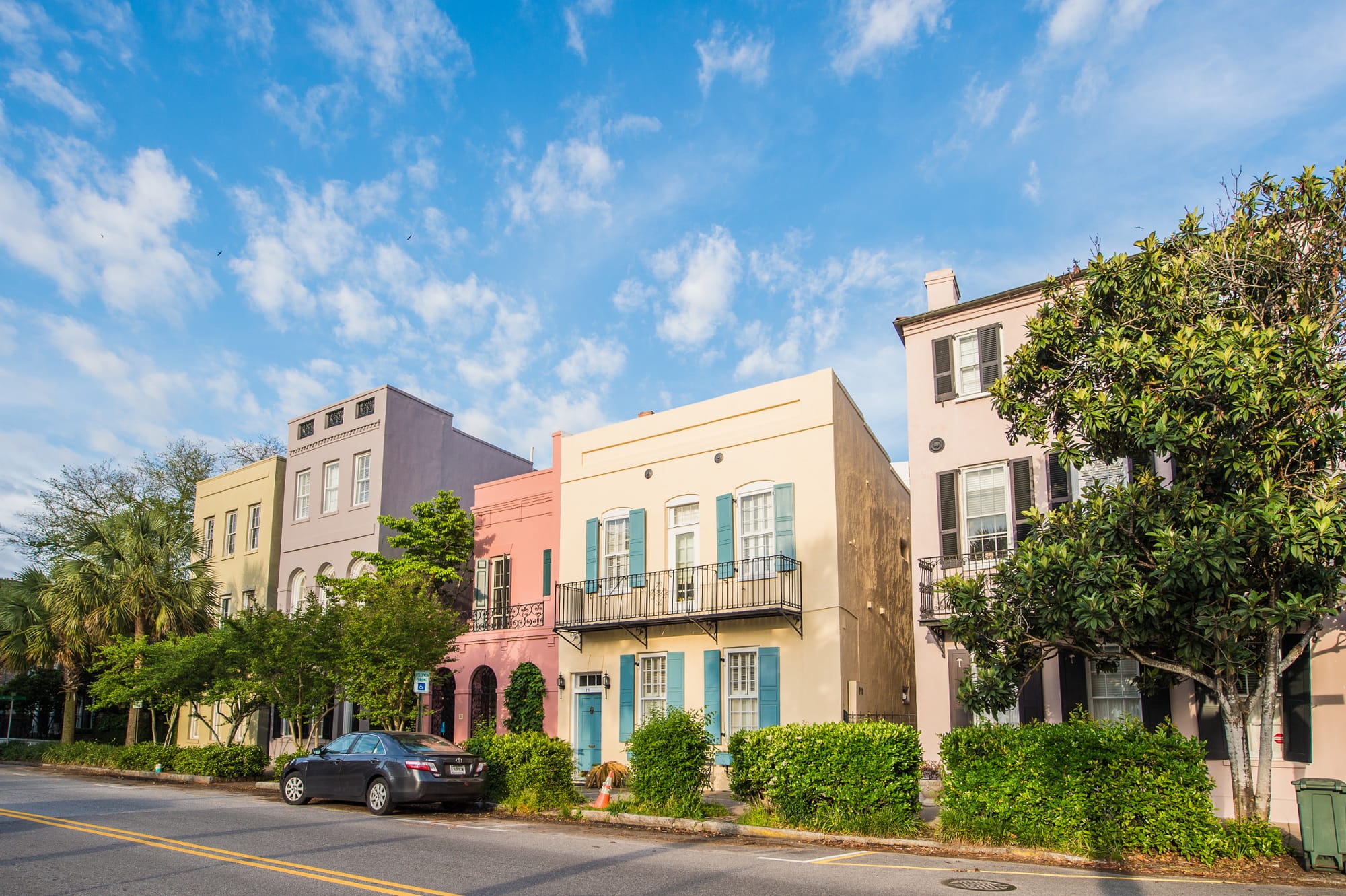 Rainbow Row in Charleston, South Carolina.