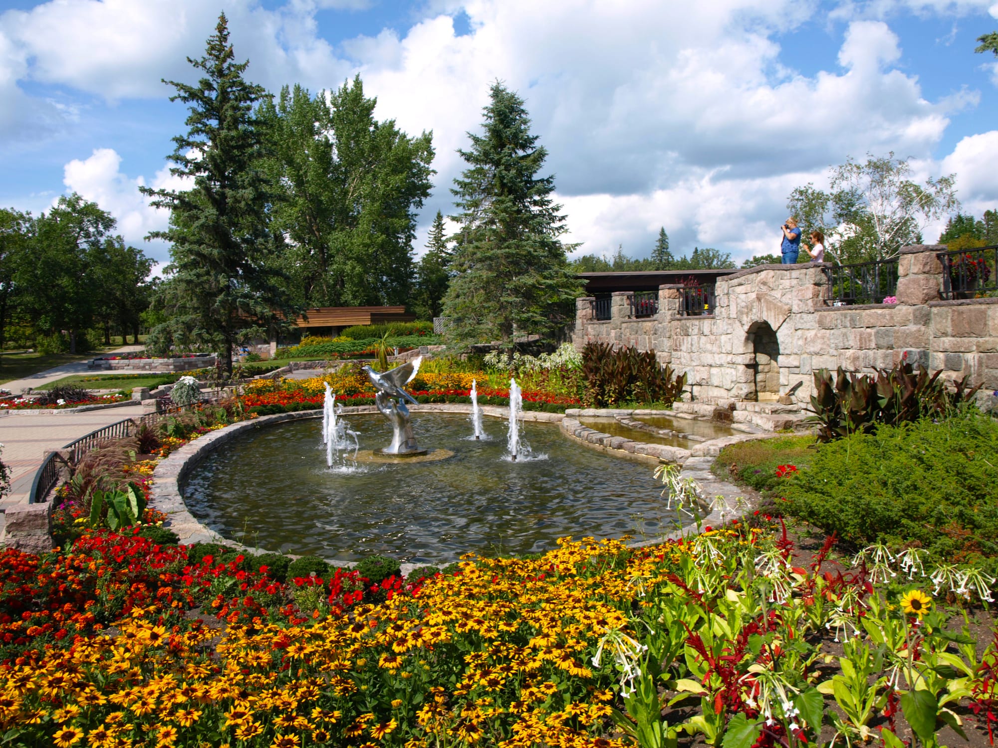 The Fountain of Peace at the International Peace Garden between the United States and Canada.
