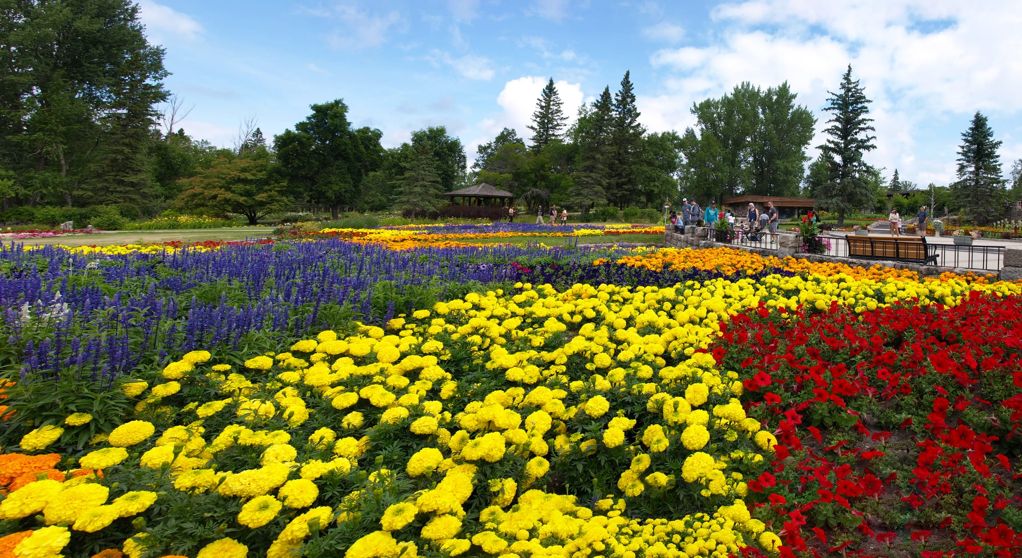 The International Peace Garden between the United States and Canada.