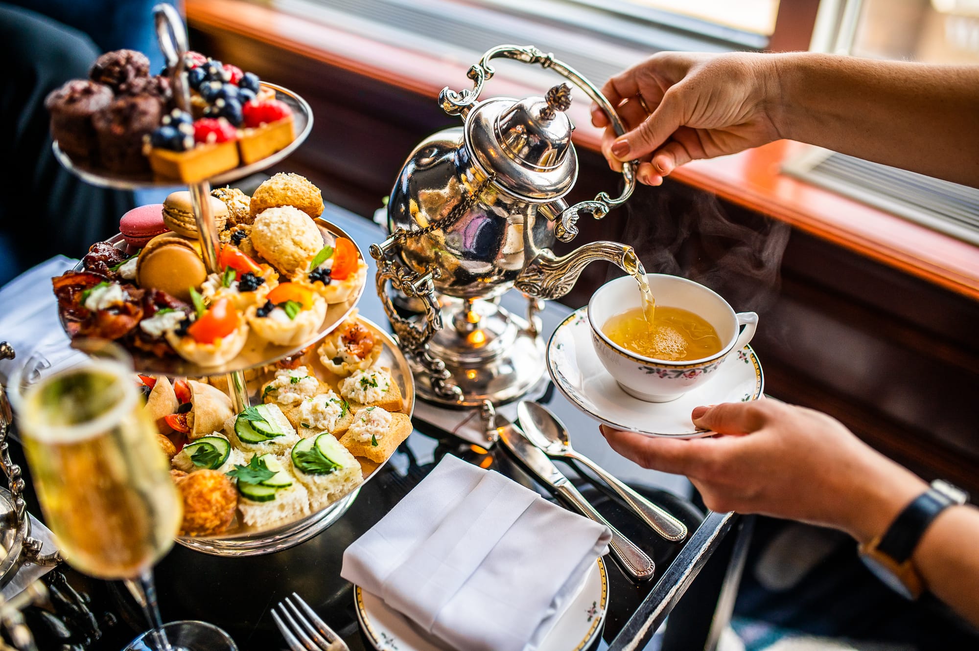 Tea at the Pfister Hotel in Milwaukee, Wisconsin.