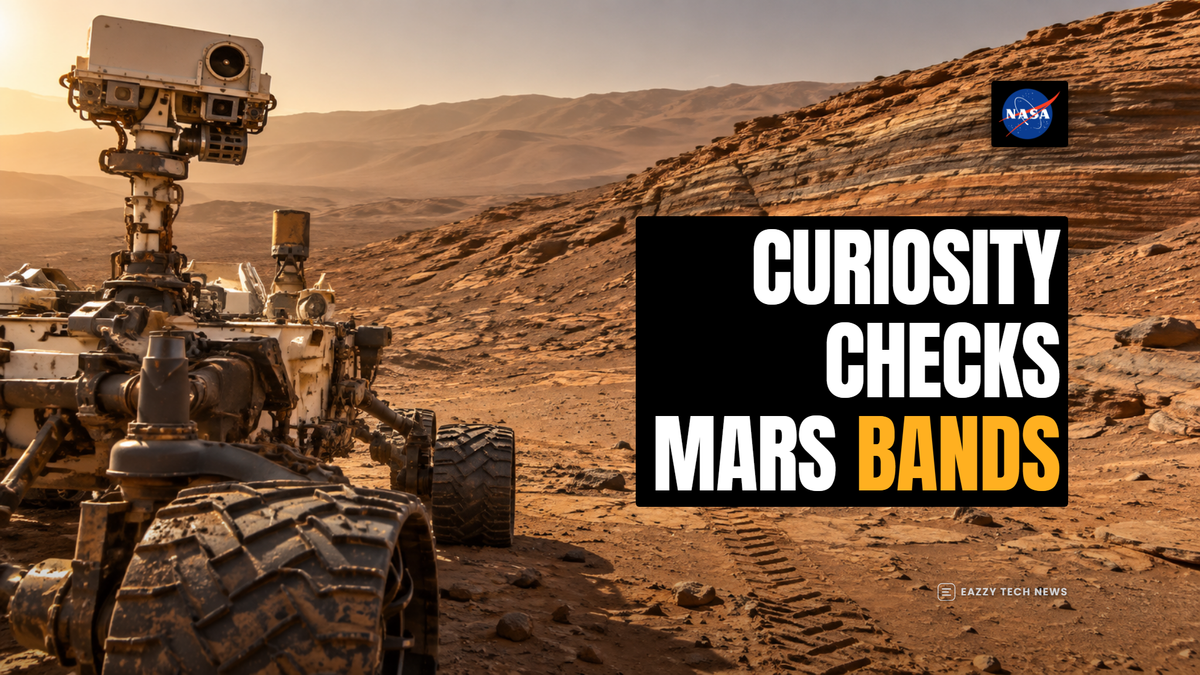 Curiosity is checking out banded terrain on Mars