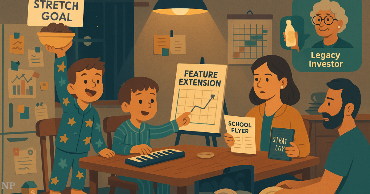 Nighttime Routine: A Startup in Pajamas. How family chaos doubles as leadership training — fueled by broccoli, bedtime, and boardroom tactics