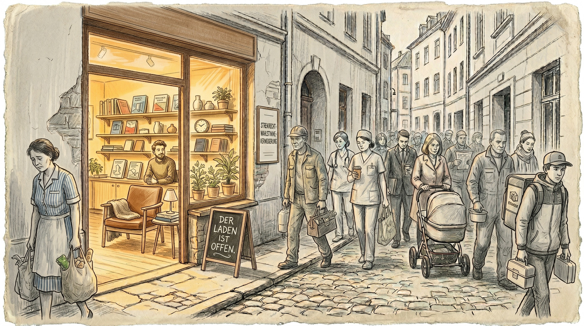 Die Groteske der ungenutzten Macht — Warum die Mehrheit ihre eigene Befreiung verweigert