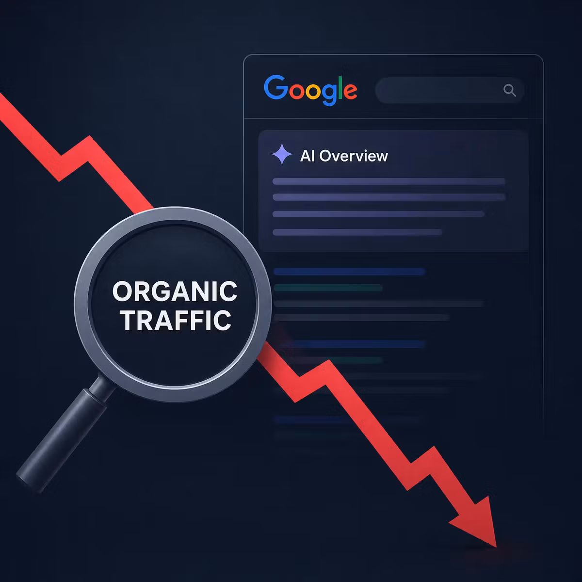 Pourquoi le trafic de mon site baisse ? L'explication par l'IA de Google