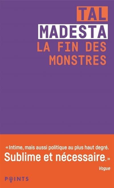 La couverture du livre La Fin des monstres chez Points.