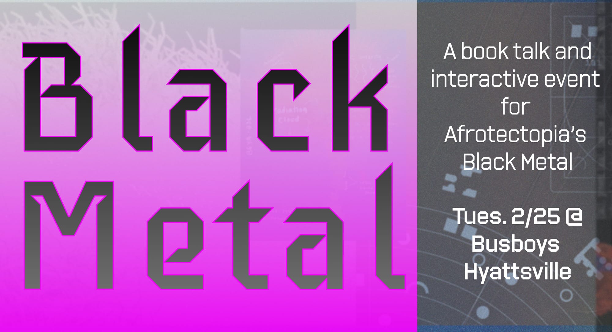 Join us on Tues. 2/25 @ Busboys Hyattsville for Black Metal!