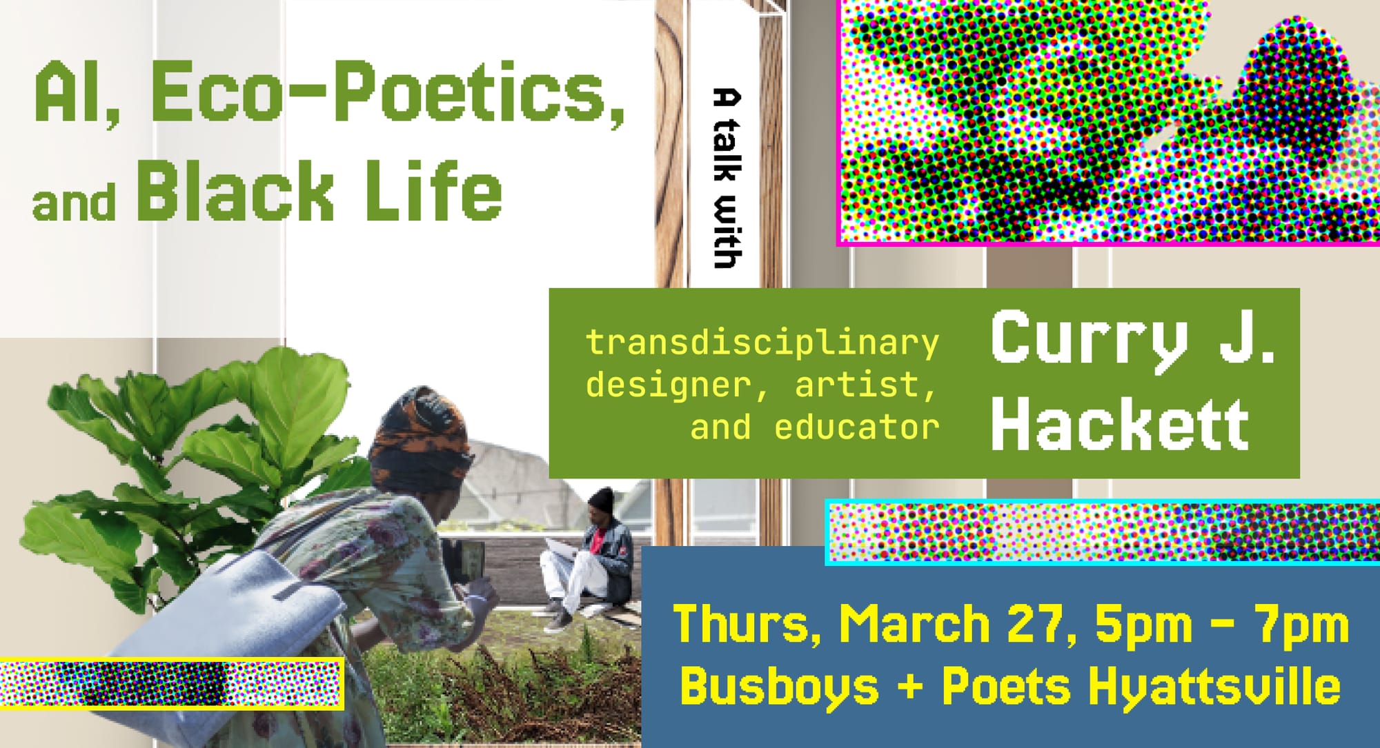 On Thurs. 3/27, Curry J. Hackett joins AADHum for workshop & talk!