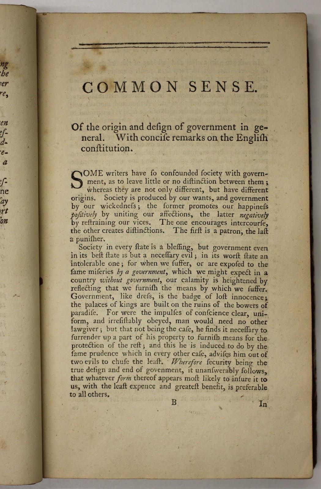 Thomas Paine's Common Sense, 1776 | Special Collections Spotlight |  Collection Essays | Robert D. Farber University Archives and Special  Collections | Brandeis University