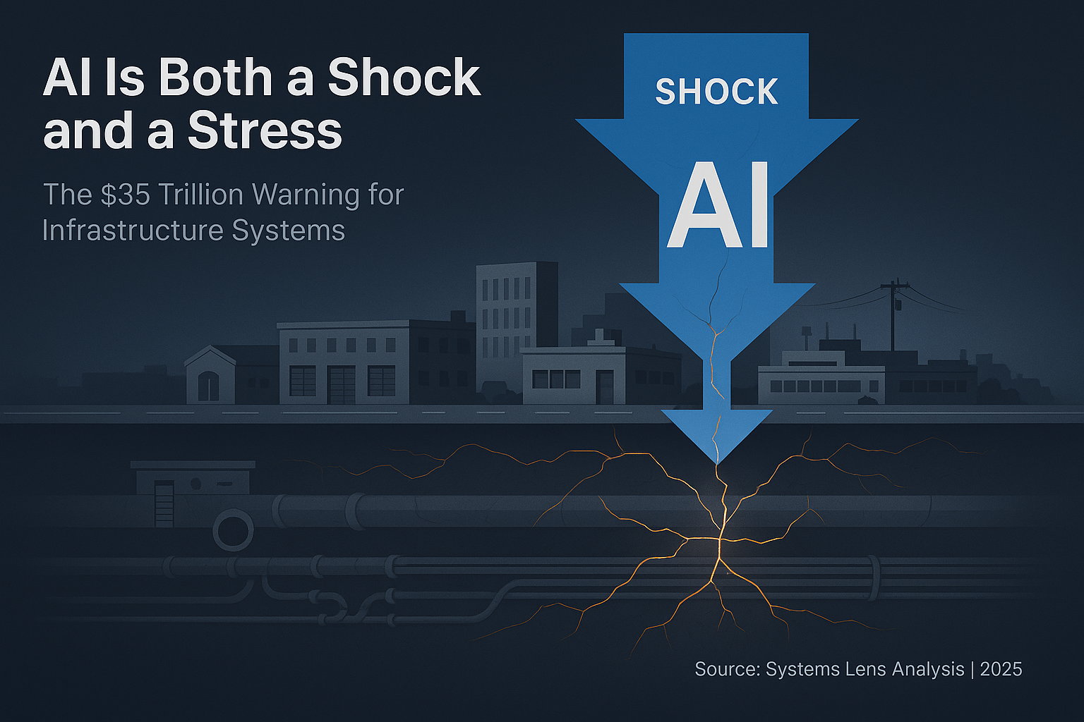 AI Is Both a Shock and a Stress: What a $35 Trillion Warning Tells Us About Infrastructure