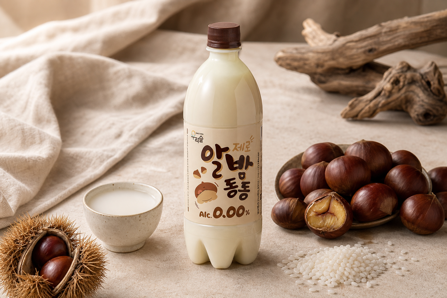 프랑스산 밤과 국내산 쌀의 조합