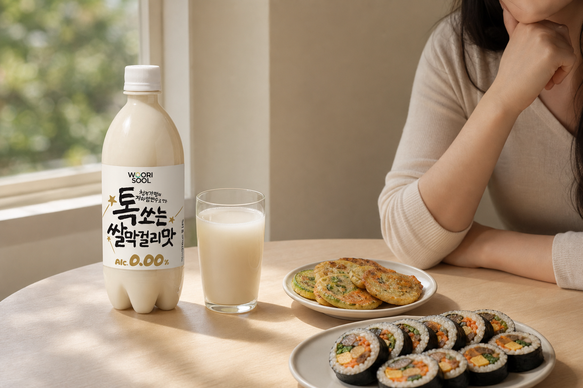 국내산 쌀과 누룩의 풍미를 담은 톡쏘는쌀막걸리맛제로