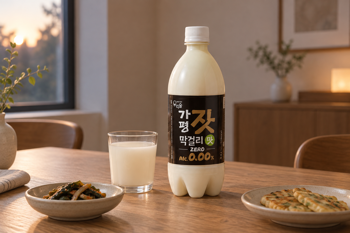 가평잣막걸리맛제로0.00의 부드럽고 차분한 바디감