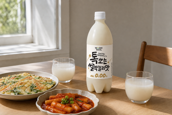 톡 쏘는 쌀의 풍미를 담은 톡쏘는쌀막걸리맛제로
