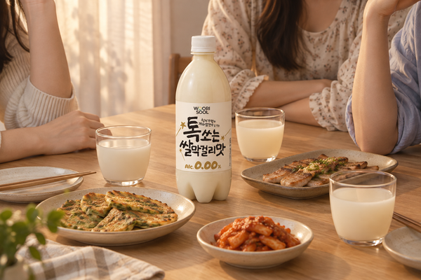 100mL당 54kcal로 가볍게 즐기는 톡쏘는쌀막걸리맛제로