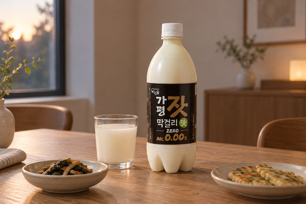 가평잣막걸리맛제로0.00의 부드럽고 차분한 바디감
