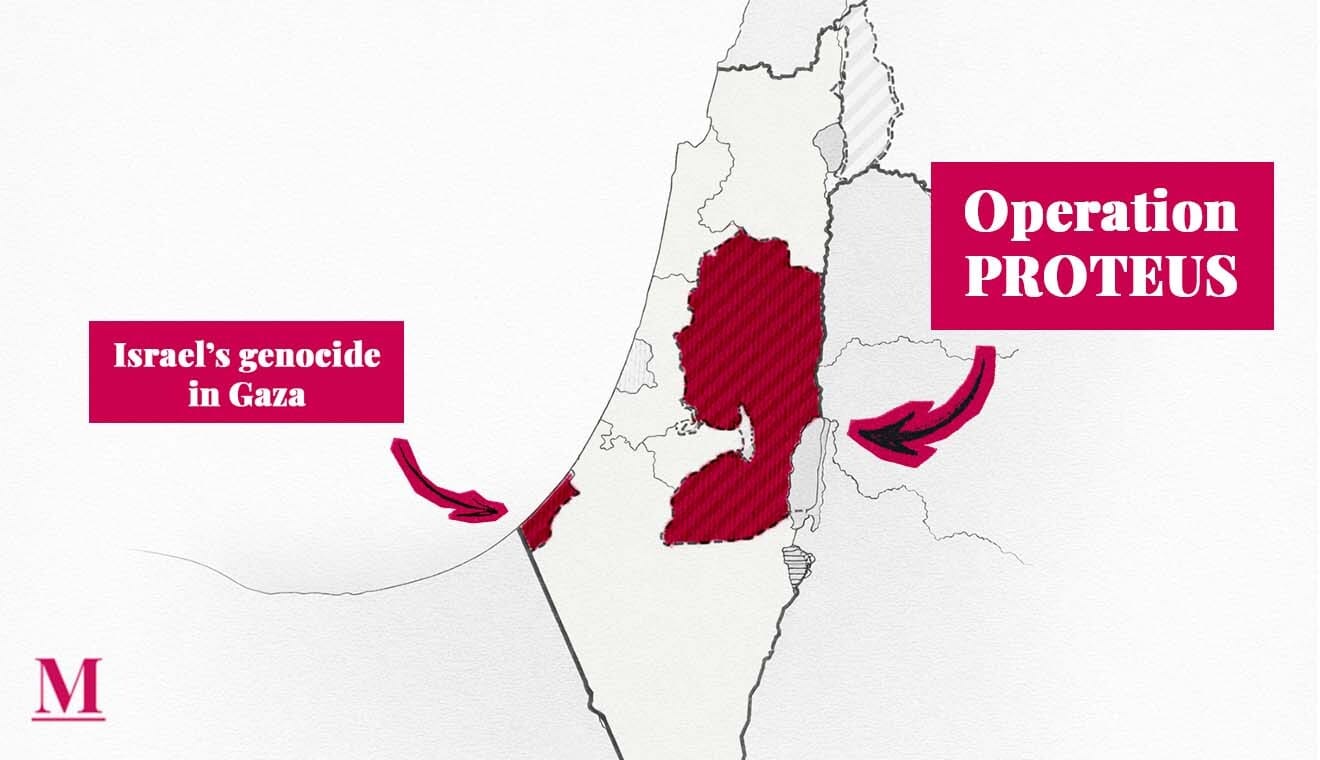 A map of occupied Palestine.